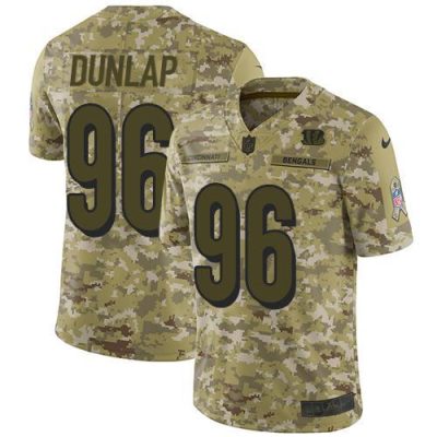 Nike Cincinnati Bengals #96 Carlos Dunlap Camo Stitched NFL Limited 2018 Salute To Service Jersey