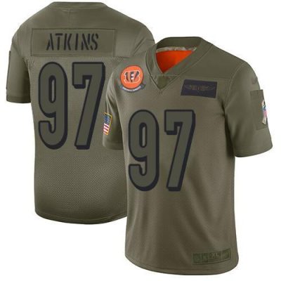 Nike Cincinnati Bengals #97 Geno Atkins Camo Stitched NFL Limited 2019 Salute To Service Jersey