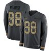 Nike Cincinnati Bengals #98 D.J. Reader Anthracite Salute to Service Stitched NFL Limited Therma Long Sleeve Jersey