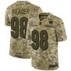 Nike Cincinnati Bengals #98 D.J. Reader Camo Super Bowl LVI Patch Stitched NFL Limited 2018 Salute To Service Jersey