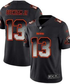 Nike Cleveland Browns #13 Odell Beckham Jr Black Stitched NFL Vapor Untouchable Limited Smoke Fashion Jersey