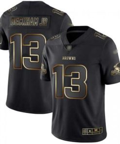 Nike Cleveland Browns #13 Odell Beckham Jr Black/Gold Stitched NFL Vapor Untouchable Limited Jersey