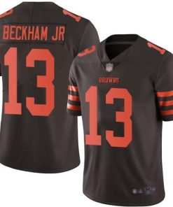 Nike Cleveland Browns #13 Odell Beckham Jr Brown Stitched NFL Limited Rush Jersey