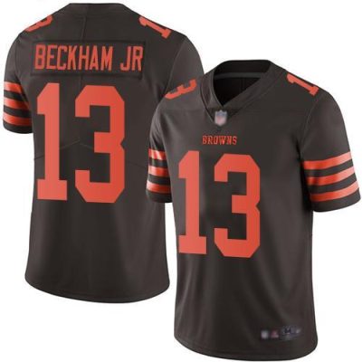 Nike Cleveland Browns #13 Odell Beckham Jr Brown Stitched NFL Limited Rush Jersey