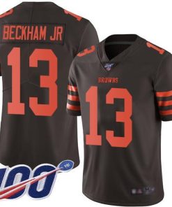 Nike Cleveland Browns #13 Odell Beckham Jr Brown Stitched NFL Limited Rush 100th Season Jersey