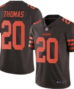 Nike Cleveland Browns #20 Tavierre Thomas Brown Stitched NFL Limited Rush Jersey