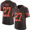 Nike Cleveland Browns #27 Kareem Hunt Brown Stitched NFL Limited Rush Jersey