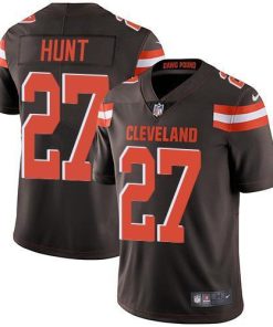 Nike Cleveland Browns #27 Kareem Hunt Brown Team Color Stitched NFL Vapor Untouchable Limited Jersey