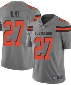Nike Cleveland Browns #27 Kareem Hunt Gray Stitched NFL Limited Inverted Legend Jersey