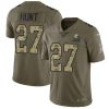 Nike Cleveland Browns #27 Kareem Hunt Olive/Camo Stitched NFL Limited 2017 Salute To Service Jersey