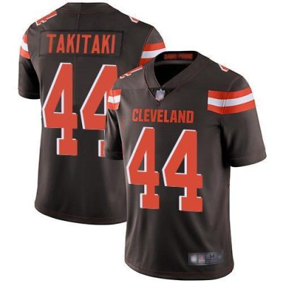 Nike Cleveland Browns #44 Sione Takitaki Brown Team Color Stitched NFL Vapor Untouchable Limited Jersey