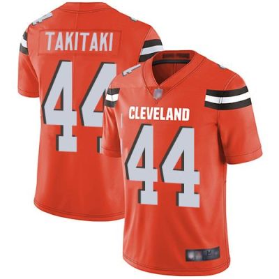 Nike Cleveland Browns #44 Sione Takitaki Orange Alternate Stitched NFL Vapor Untouchable Limited Jersey