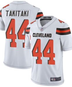 Nike Cleveland Browns #44 Sione Takitaki White Stitched NFL Vapor Untouchable Limited Jersey