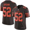 Nike Cleveland Browns #52 Preston Brown Brown Stitched NFL Limited Rush Jersey