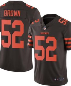 Nike Cleveland Browns #52 Preston Brown Brown Stitched NFL Limited Rush Jersey