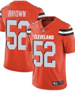 Nike Cleveland Browns #52 Preston Brown Orange Alternate Stitched NFL Vapor Untouchable Limited Jersey