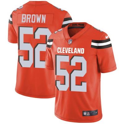 Nike Cleveland Browns #52 Preston Brown Orange Alternate Stitched NFL Vapor Untouchable Limited Jersey