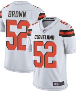 Nike Cleveland Browns #52 Preston Brown White Stitched NFL Vapor Untouchable Limited Jersey