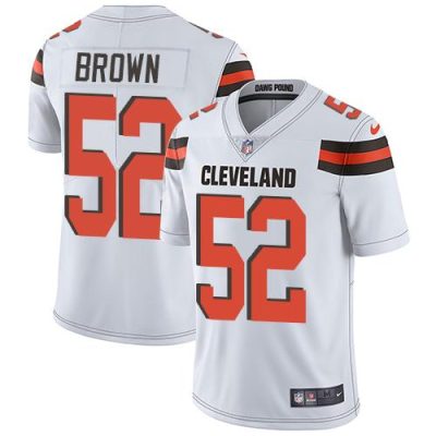 Nike Cleveland Browns #52 Preston Brown White Stitched NFL Vapor Untouchable Limited Jersey