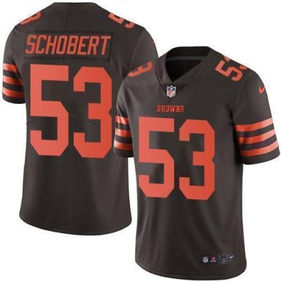 Nike Cleveland Browns #53 Joe Schobert Brown Stitched NFL Limited Rush Jersey