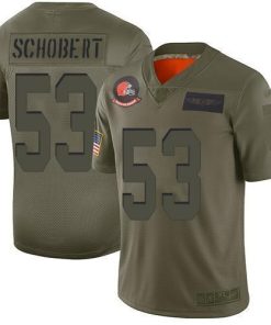 Nike Cleveland Browns #53 Joe Schobert Camo Stitched NFL Limited 2019 Salute To Service Jersey