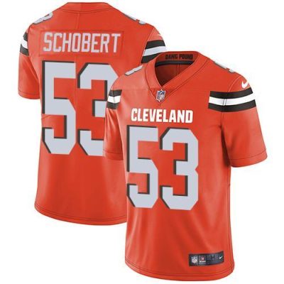 Nike Cleveland Browns #53 Joe Schobert Orange Alternate Stitched NFL Vapor Untouchable Limited Jersey