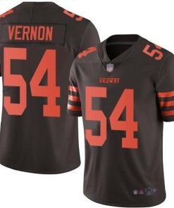 Nike Cleveland Browns #54 Olivier Vernon Brown Stitched NFL Limited Rush Jersey