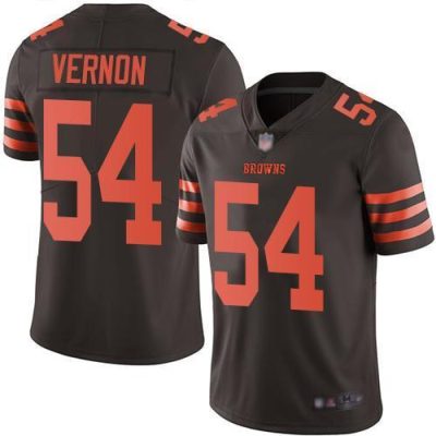 Nike Cleveland Browns #54 Olivier Vernon Brown Stitched NFL Limited Rush Jersey