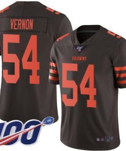 Nike Cleveland Browns #54 Olivier Vernon Brown Stitched NFL Limited Rush 100th Season Jersey