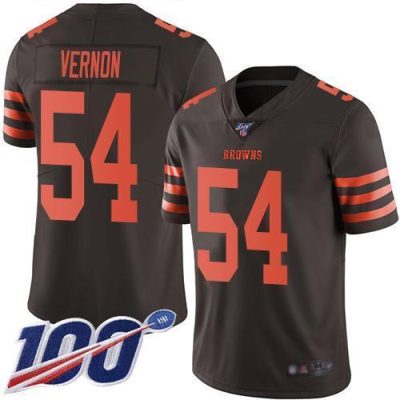 Nike Cleveland Browns #54 Olivier Vernon Brown Stitched NFL Limited Rush 100th Season Jersey