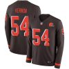 Nike Cleveland Browns #54 Olivier Vernon Brown Team Color Stitched NFL Limited Therma Long Sleeve Jersey