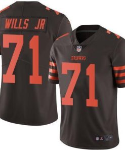 Nike Cleveland Browns #71 Jedrick Wills JR Brown Stitched NFL Limited Rush Jersey
