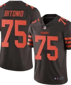 Nike Cleveland Browns #75 Joel Bitonio Brown Stitched NFL Limited Rush Jersey