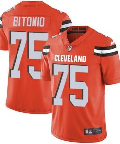 Nike Cleveland Browns #75 Joel Bitonio Orange Alternate Stitched NFL Vapor Untouchable Limited Jersey