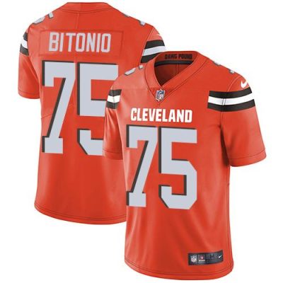 Nike Cleveland Browns #75 Joel Bitonio Orange Alternate Stitched NFL Vapor Untouchable Limited Jersey