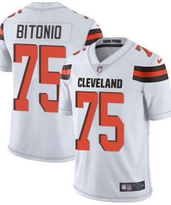 Nike Cleveland Browns #75 Joel Bitonio White Stitched NFL Vapor Untouchable Limited Jersey