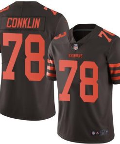 Nike Cleveland Browns #78 Jack Conklin Brown Stitched NFL Limited Rush Jersey