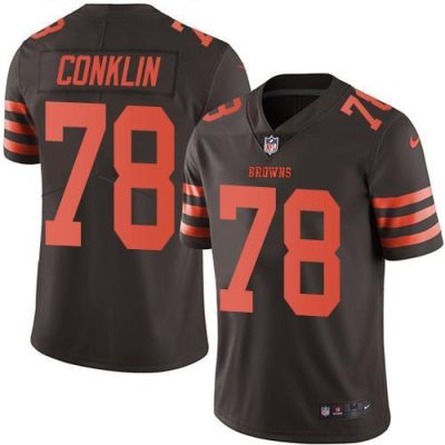 Nike Cleveland Browns #78 Jack Conklin Brown Stitched NFL Limited Rush Jersey