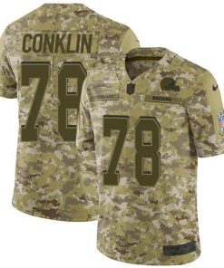 Nike Cleveland Browns #78 Jack Conklin Camo Stitched NFL Limited 2018 Salute To Service Jersey