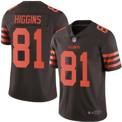 Nike Cleveland Browns #81 Rashard Higgins Brown Stitched NFL Limited Rush Jersey