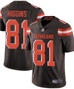 Nike Cleveland Browns #81 Rashard Higgins Brown Team Color Stitched NFL Vapor Untouchable Limited Jersey