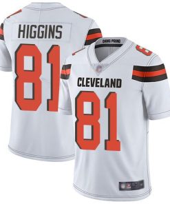 Nike Cleveland Browns #81 Rashard Higgins White Stitched NFL Vapor Untouchable Limited Jersey
