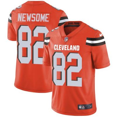 Nike Cleveland Browns #82 Ozzie Newsome Orange Alternate Stitched NFL Vapor Untouchable Limited Jersey