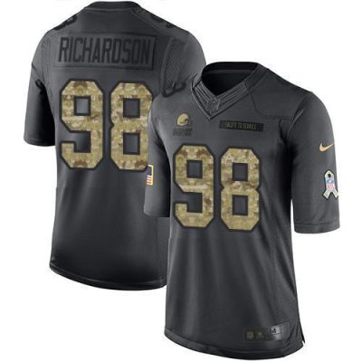 Nike Cleveland Browns #98 Sheldon Richardson Black Stitched NFL Limited 2016 Salute to Service Jersey