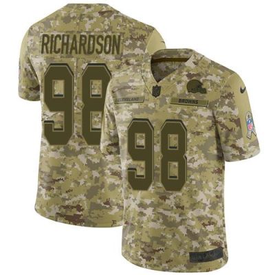 Nike Cleveland Browns #98 Sheldon Richardson Camo Stitched NFL Limited 2018 Salute To Service Jersey