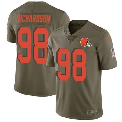 Nike Cleveland Browns #98 Sheldon Richardson Olive Stitched NFL Limited 2017 Salute To Service Jersey