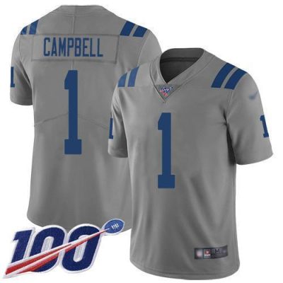 Nike Colts #1 Parris Campbell Gray Stitched NFL Limited Inverted Legend 100th Season Jersey
