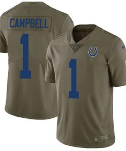 Nike Colts #1 Parris Campbell Olive Stitched NFL Limited 2017 Salute To Service Jersey