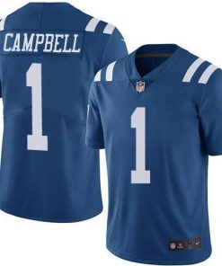 Nike Colts #1 Parris Campbell Royal Blue Stitched NFL Limited Rush Jersey