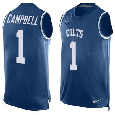 Nike Colts #1 Parris Campbell Royal Blue Team Color Stitched NFL Limited Tank Top Jersey